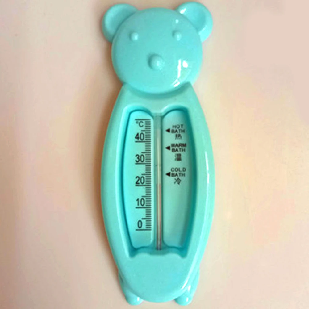 Плавающий медведь для детей для ванной комнаты термометр Температура воды игрушки для ванной - Цвет: Синий