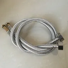 Умывальник в раковину кран шланг мягкое соединение одноголовый наконечник из нержавеющей стали оплетенная трубка