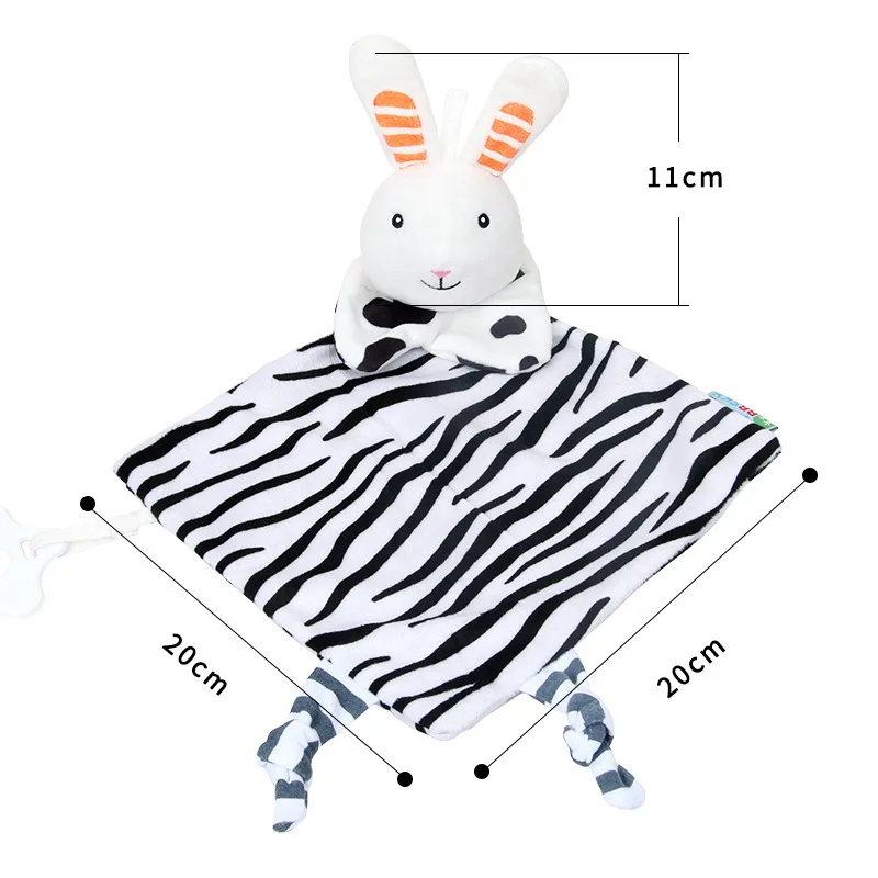

Rabbit stripes appease towel Bibs Elephant Blanket wipe Plush toy bed hanging child gift colorful Burp gift