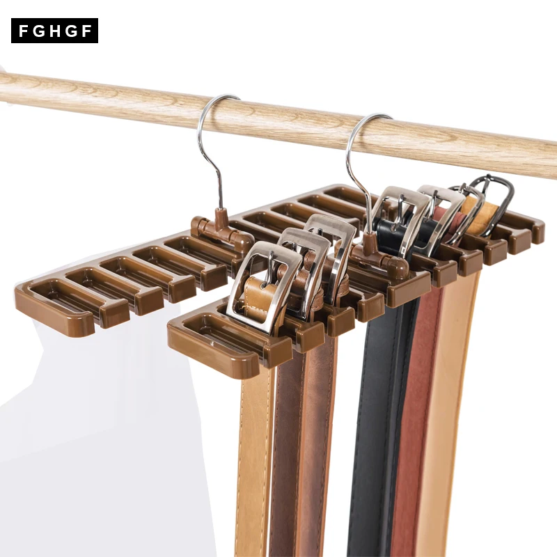 Kitchen Bathroom Wardrobe Belt Storage Rack Shelf Organizer Space Saver Rotating For Towel
