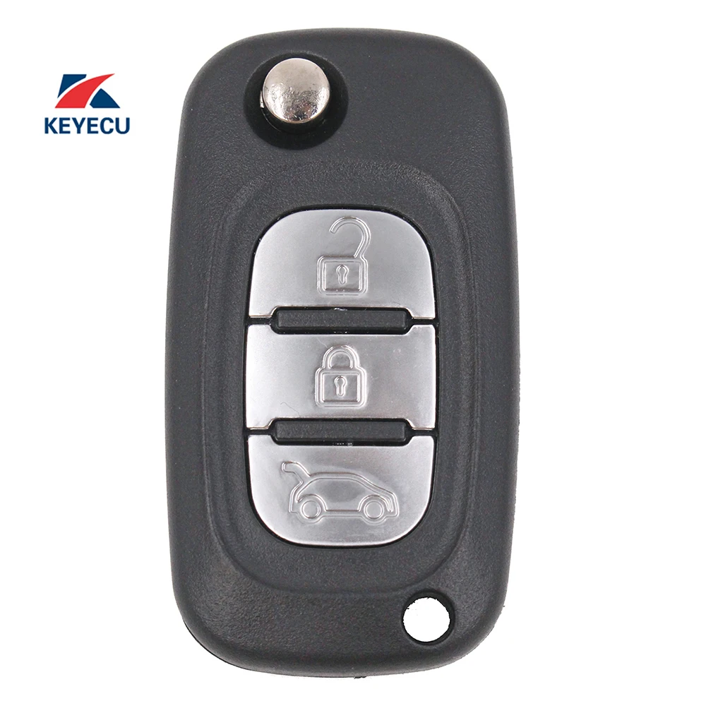 Keyecu Replacement 3 Button Flip Remote Car Key Fob 433mhz Pcf7947 For