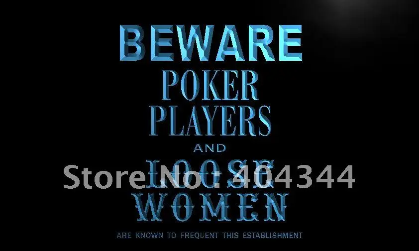 LK933- Poker Players Loose Women Beware LED Neon Light Sign home decor crafts | Дом и сад