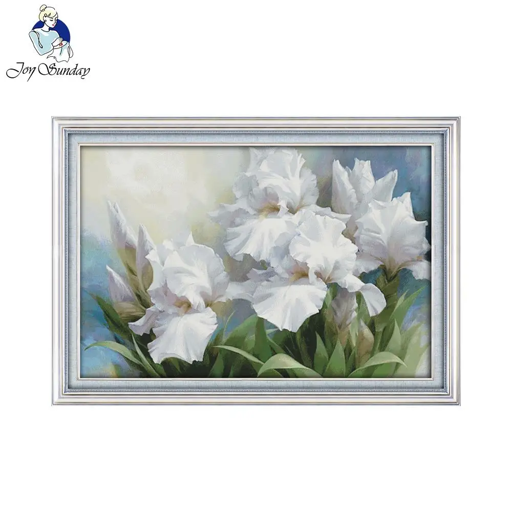 Joy Sunday Flowers Серия Холст DMC Счетный 11CT 14CT Китайский Набор для вышивки крестом печатная вышивка украшение дома отправка подарка