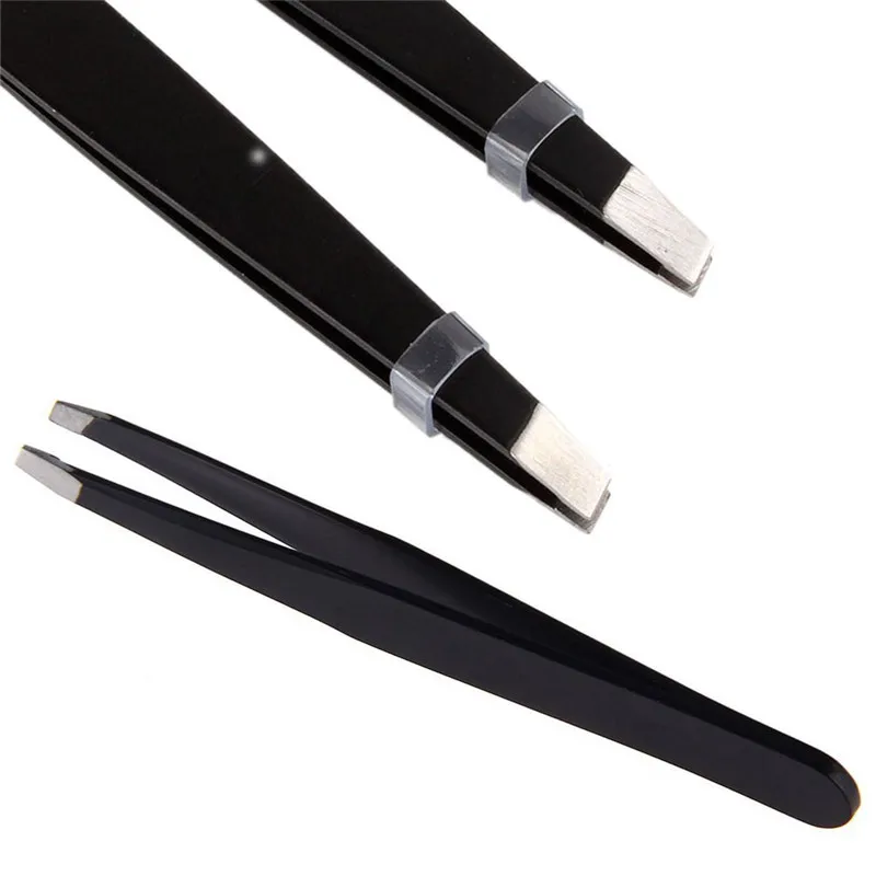 

1PCS Inclined Mouth Eyebrow Clip False Eyelash Clip Makeup Tools & Accessories Black Stainless Steel
