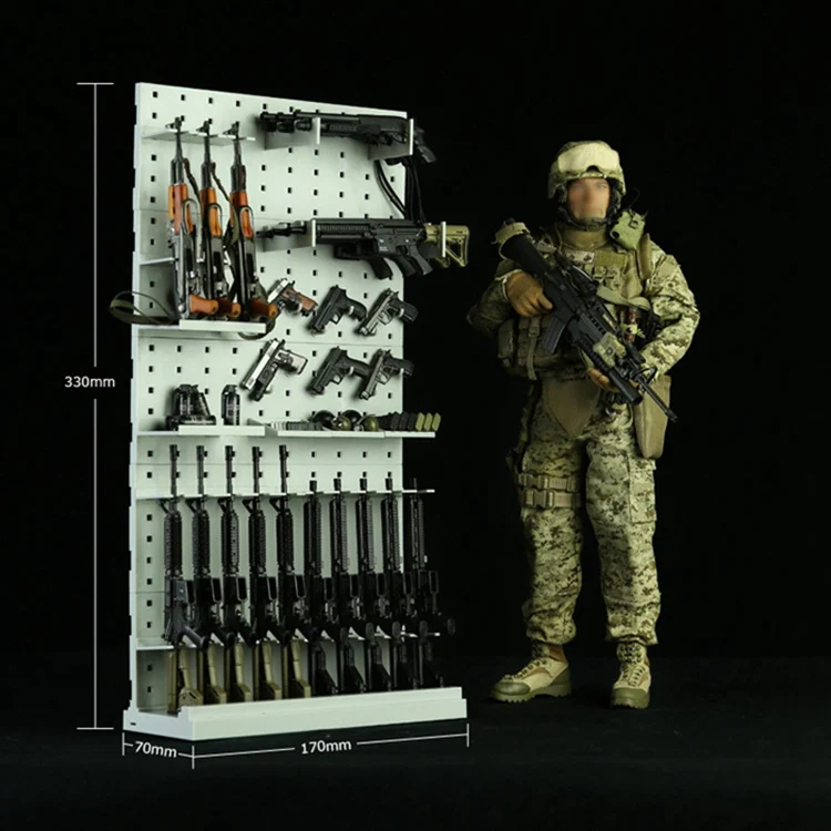 

1/6 scale model toy tactical gun rack rifle shotgun display stand storage