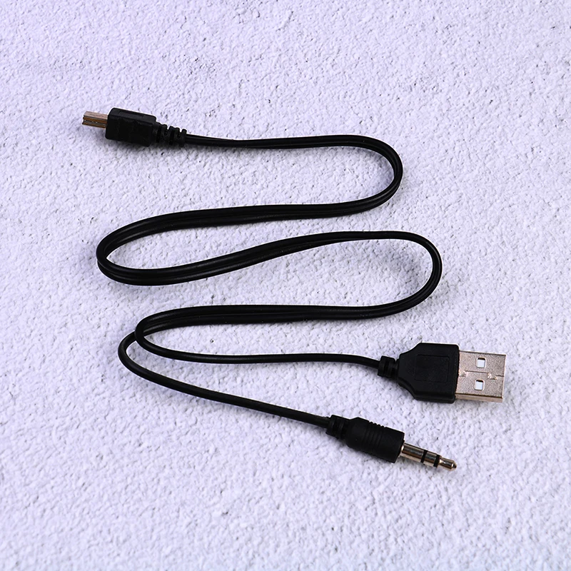 2 шт спикер Mp3 MP4 плеер 40 см USB Mini Male to Male USB 2,0 стандарт+ 3,5 мм AUX аудио разъем Соединительный Кабель-адаптер