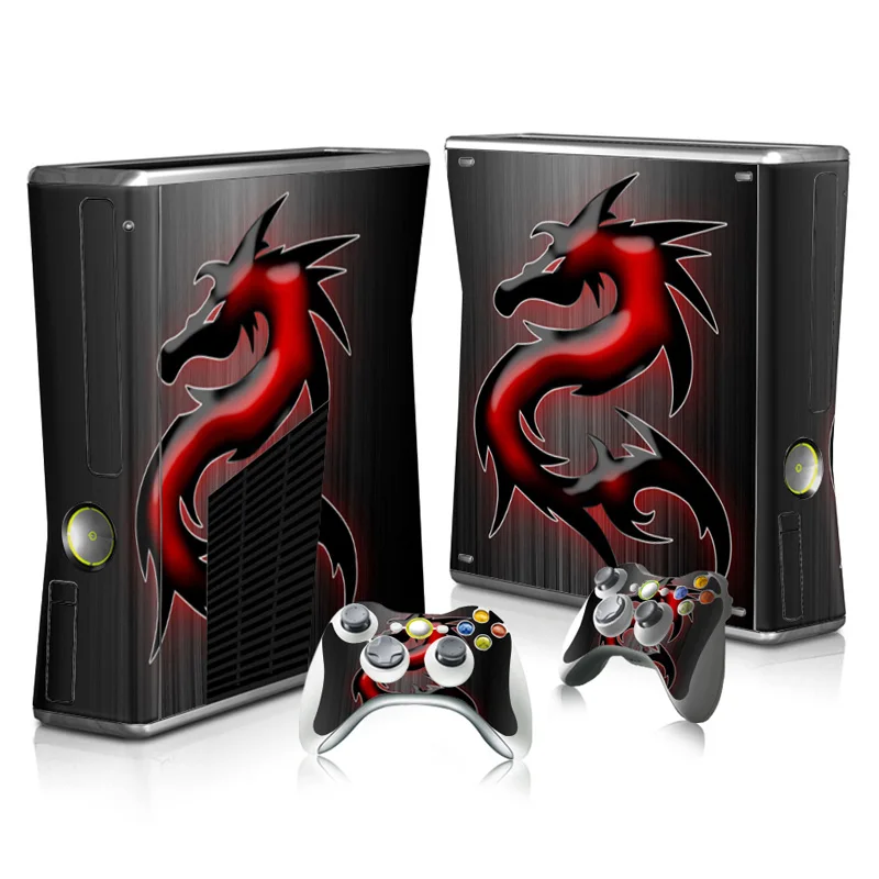 Для Xbox 360 slim стикер для XBOX Виниловая наклейка Xbox360 тонкий кожи и 2 контроллера
