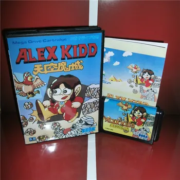 

Alex Kidd Tenkuu Majou Japan Cover with box and manual For Sega Megadrive Genesis Video Game Console 16 bit MD card