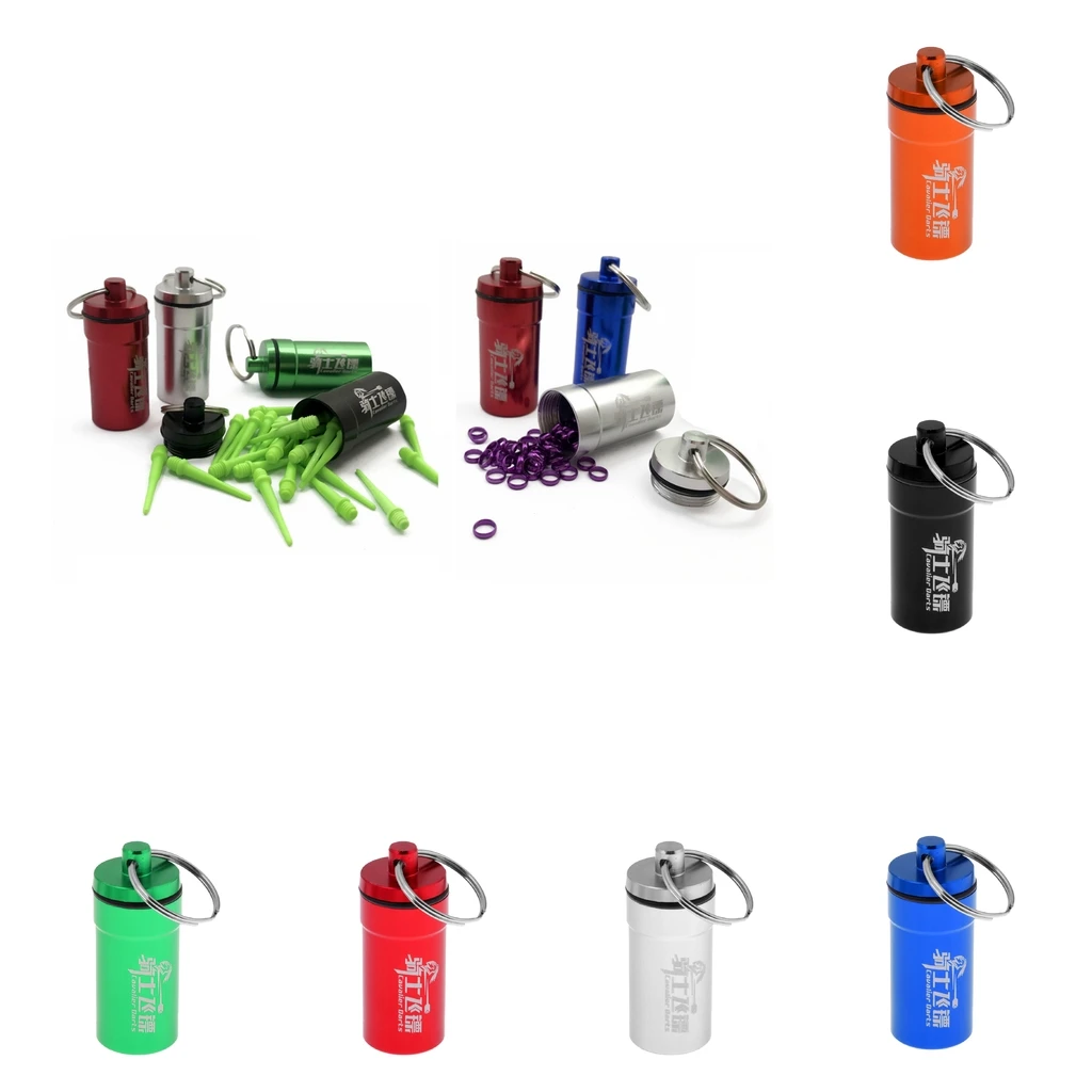Portable Dart Accessories Storage Case Carry Box for Dart Supplies Points Soft Tips Flight Protector Waster O-Rings w/ Key Ring