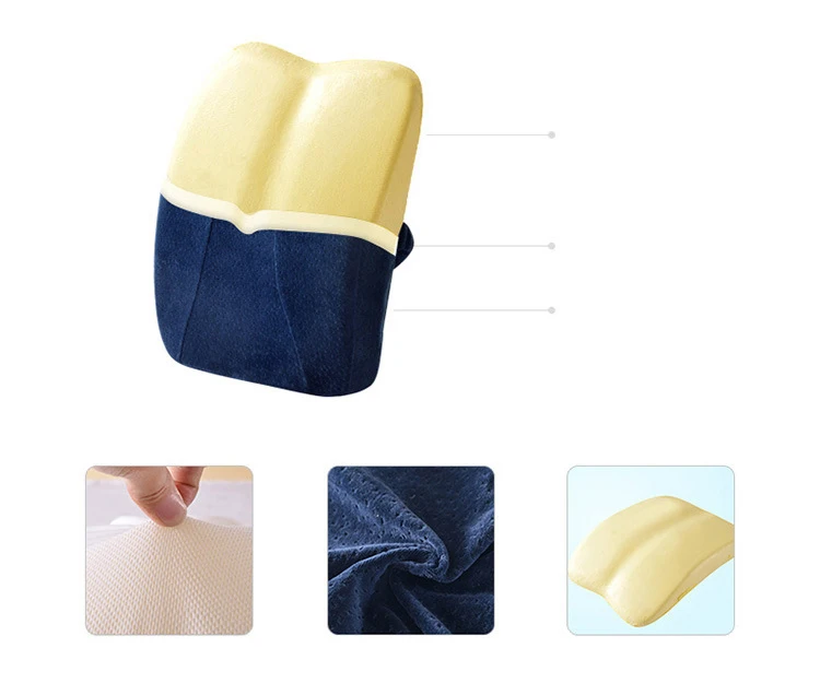 1 шт. Новая удобная Ортопедическая подушка для сиденья из пены с эффектом памяти, поясная подушка для спины, набор для домашнего офиса, подушка для ухода за здоровьем