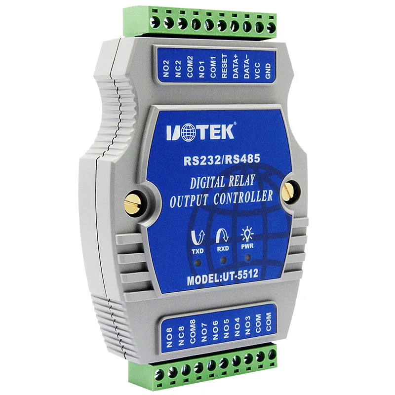 

UT-5512 8-channel relay output controller RS485 optical isolation input UT-5512