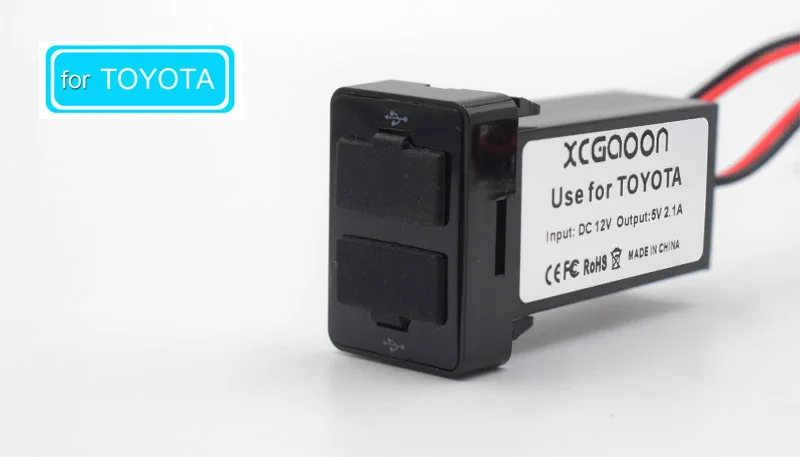 XCGaoon специальный 2.1A 2 USB интерфейс разъем зарядное устройство адаптер для TOYOTA, DC-DC Преобразователь мощности, может заряжать iPhone Мобильный