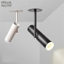 Промышленные черно-белые resessed светодиодные прожекторы для магазина бар выставки, художественный дизайн светильник для галлари, современная картина лампа