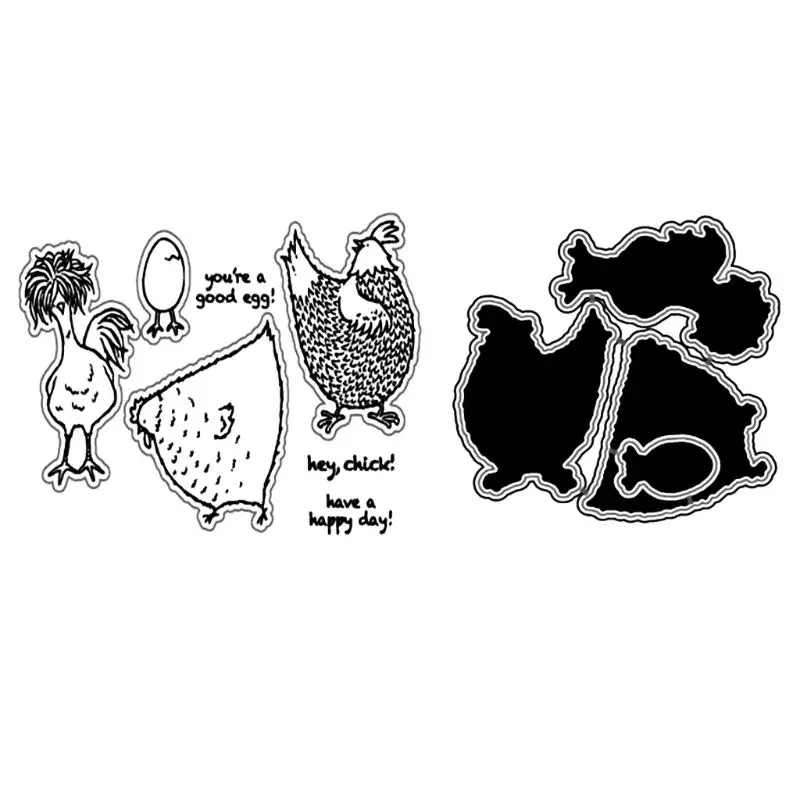

Happy Chick DIY Cutting Dies Stencil DIY Scrapbooking Embossing Paper Card Decor