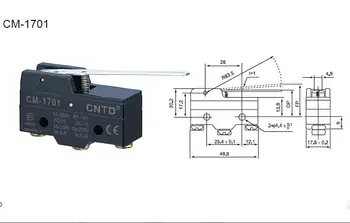 

Micro Switch T125 5E4 15A 250VAC with Screw Terminal (CM-1701)