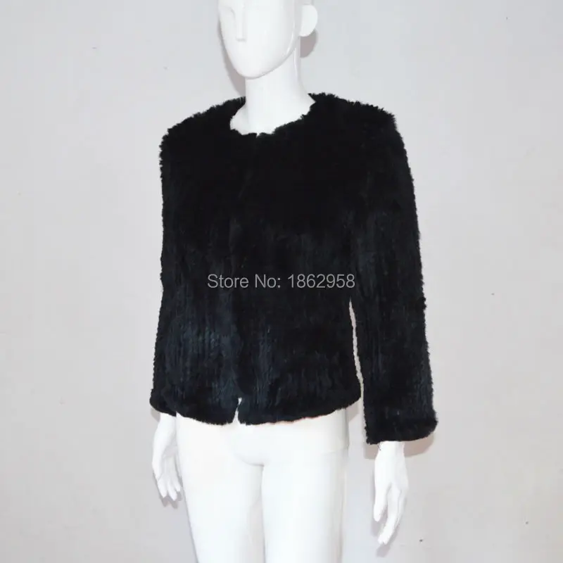 

SJ408-01 S-XXL OEM Popular Women Rex Rabbit Fur Jacket Hand Net 1*1 Thick Top Quality Women Jacket Coat