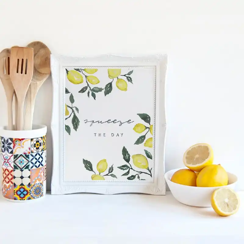 Impresiones De Limon Apretar El Dia Afiche Con Citas Lienzo