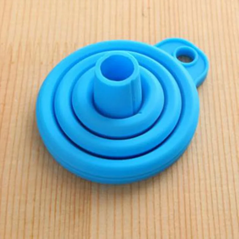 JIJIAN силиконовая Складная воронка силиконовый гель складной торт форму воронки Хоппер воды инструмента наполнитель Кухня Аксессуары для выпечки - Цвет: Небесно-голубой