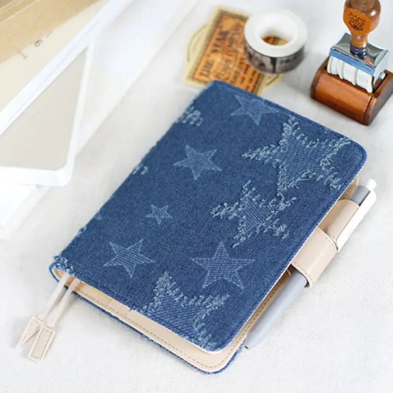 Хобо японский стиль дневник записная книжка джинсовая искусственная кожа A5 A6 Блокнот креативный планировщик