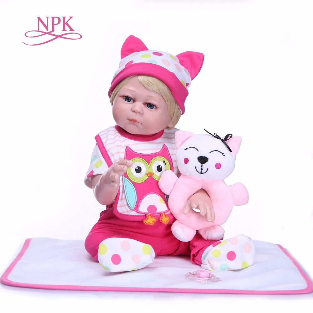 

NPKCOLLECTION Newborn Doll 50cm Reborn Doll Full Silicone Body Lifelike Bebe Reborn Bonecas Children Playing Toy Birthda Gift