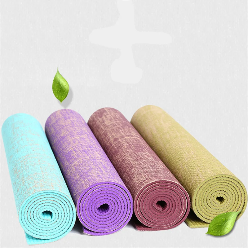 

183*61 CM*5 MM Natural Jute Yoga Mat Pad Eco Friendly Reversible Hybrid Linen Yoga Mat Kit For Yoga Pilates & Fitness Exercise