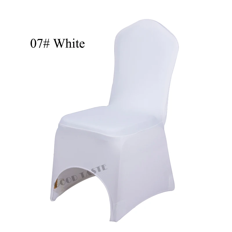 100 шт./лот Свадебные безжелезные чехлы для стульев стрейч спандекс стула для свадебной вечеринки Чехлы для свадеб банкета гостиничного декора - Цвет: White