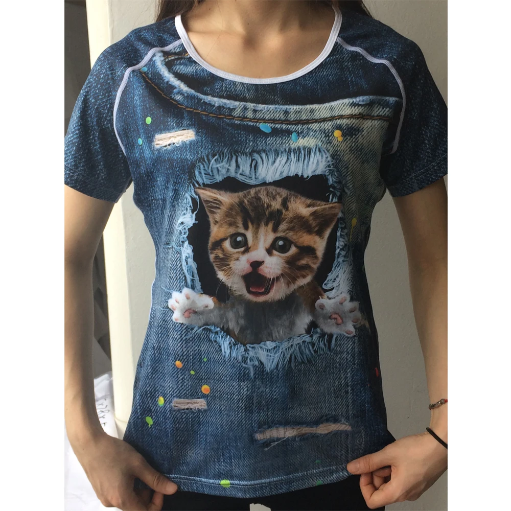 Бесшумные дизайнерские Милые 3D короткошерстная кошка Chartreux принт женские футболки стильные летние топы с короткими рукавами футболки Harajuku для девочек