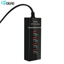 DCAE 4 порта USB зарядное устройство для iPhone X 8 iPad samsung Xiaomi настенная Зарядка 5 В/3 А EU US переходник для путешествий Универсальный мобильный телефон