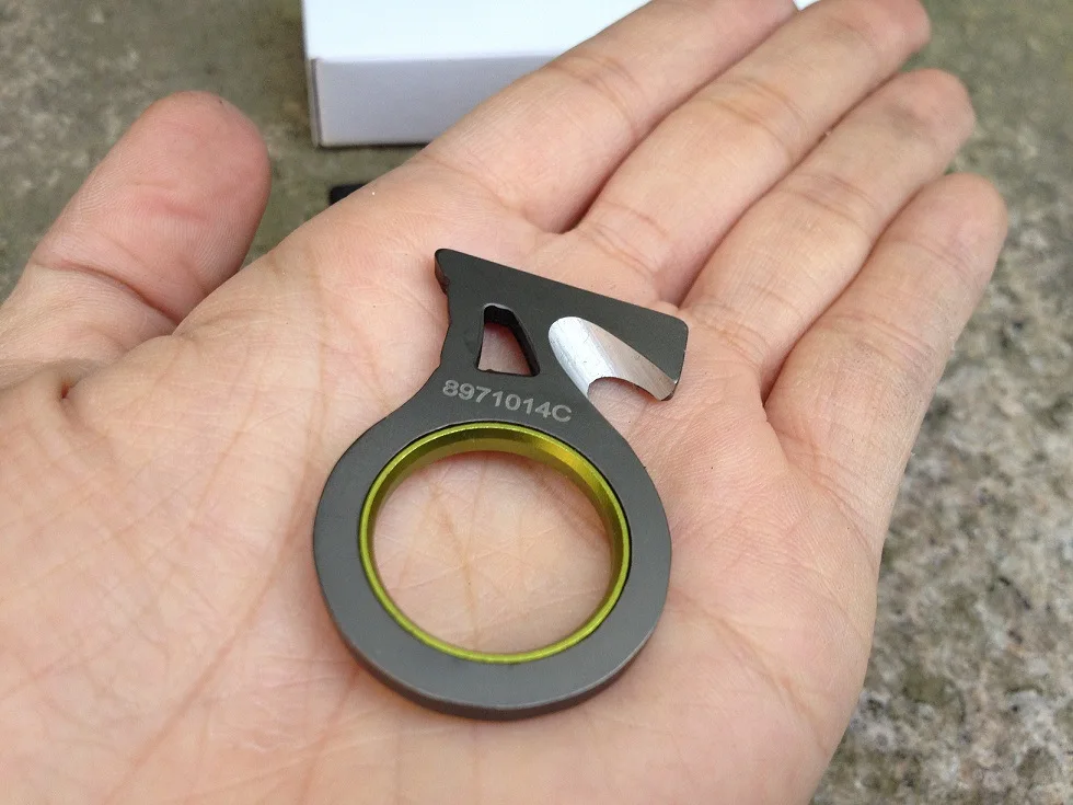 Outdoor Single Finger Sharp Twine Knife Cutter Cutting Rope Knife Hook