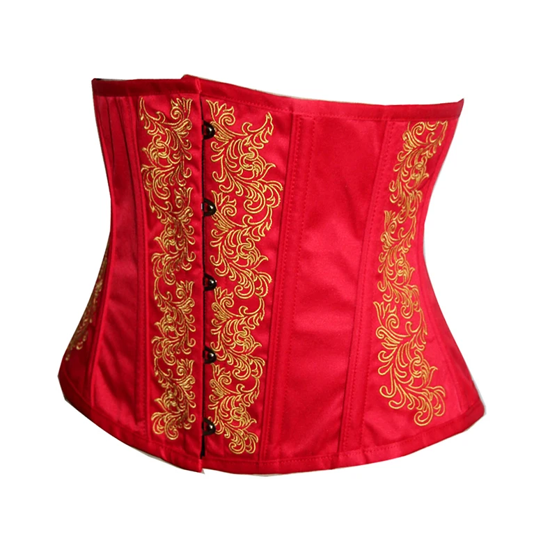 Woman Slimming Waist Trainer Body Shaper Corset Sexy Waist Control Underbust Corsets Vintage Embroidery Steel Bone Corset Gotico (2)