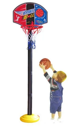 

Free Shipping Kids Basketball Goal Stand Hoop Set with Ball / Pump Boys Outdoors Sports Toy Children Basket