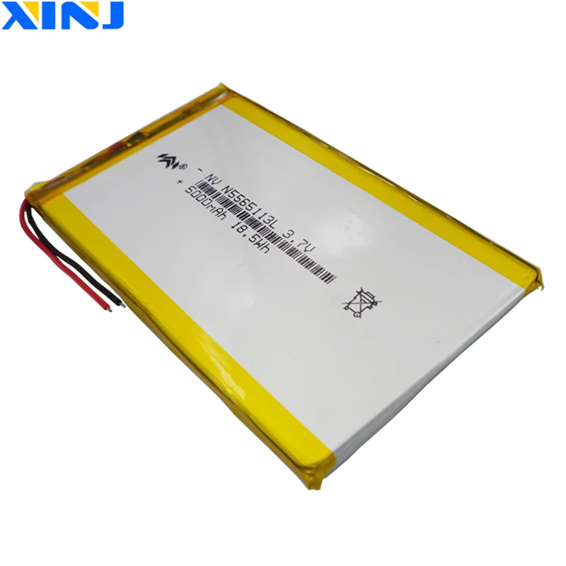 XINJ 3,7 V 5000mAh литий-полимерный аккумулятор lipo cell 5565113 для gps psp ipod электронная книга PAD Портативный внешний аккумулятор tv box DVD Tablet PC