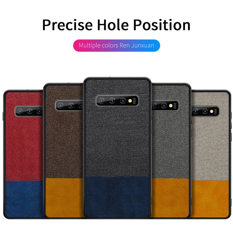 

Fabric Case For Samsung Galaxy S10e S10 S9 S8 Plus S7 Edge J4 J6 J8 A9 A7 A6 A8 2018 Cases Slim Cloth Skin Back Phone Case Cover