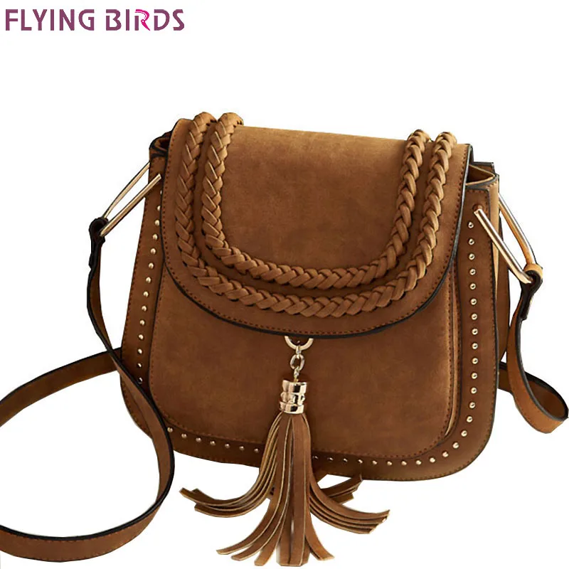 FLYING BIRDS 2016 women bag for Women messenger Bags ladies pu handbag designer shoulder bag tassel