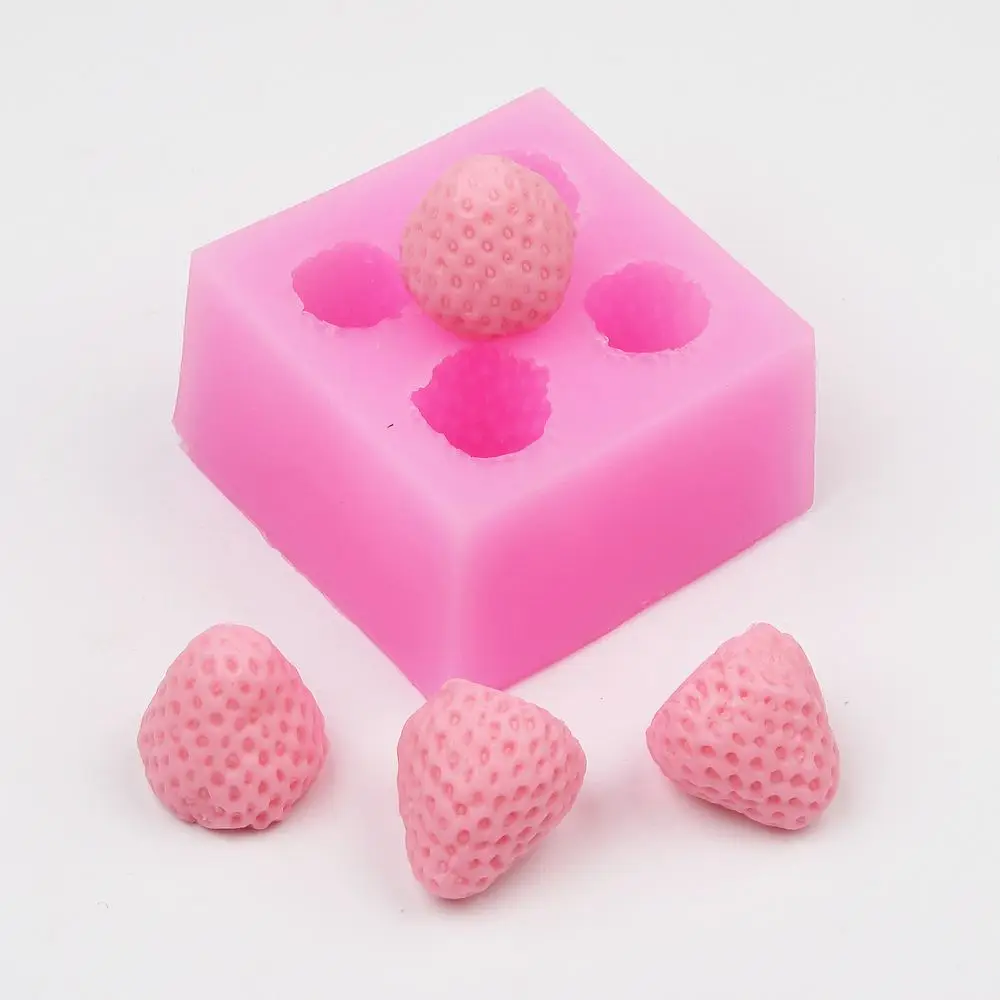 

AZ004 Silicone Lovely 3d Strawberry Fondant Mold,Cake Sugarcraft Paste Decoration Mold
