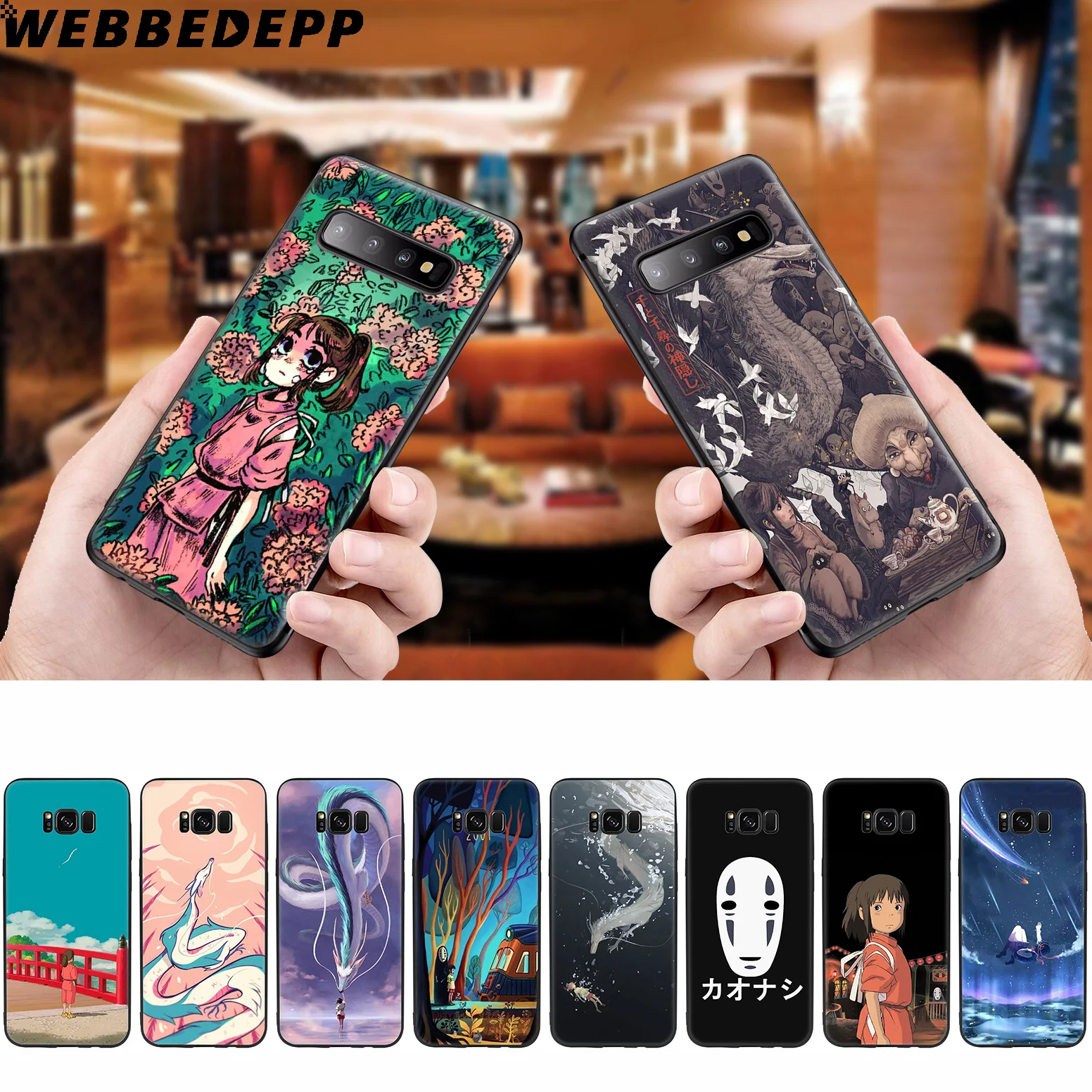 WEBBEDEPP Spirited Away Anime Soft Case for Samsung Galaxy S10 S10e S9 S8 Plus S7 S6 Edge &amp J6 2018 Note 10 9 8 |