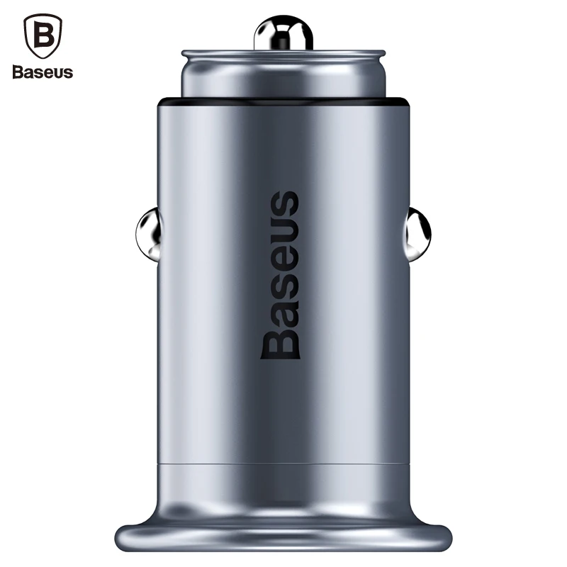 Baseus Dual 2 Порта USB Автомобильное Зарядное Устройство Для iPhone Быстро заряда 2.4A