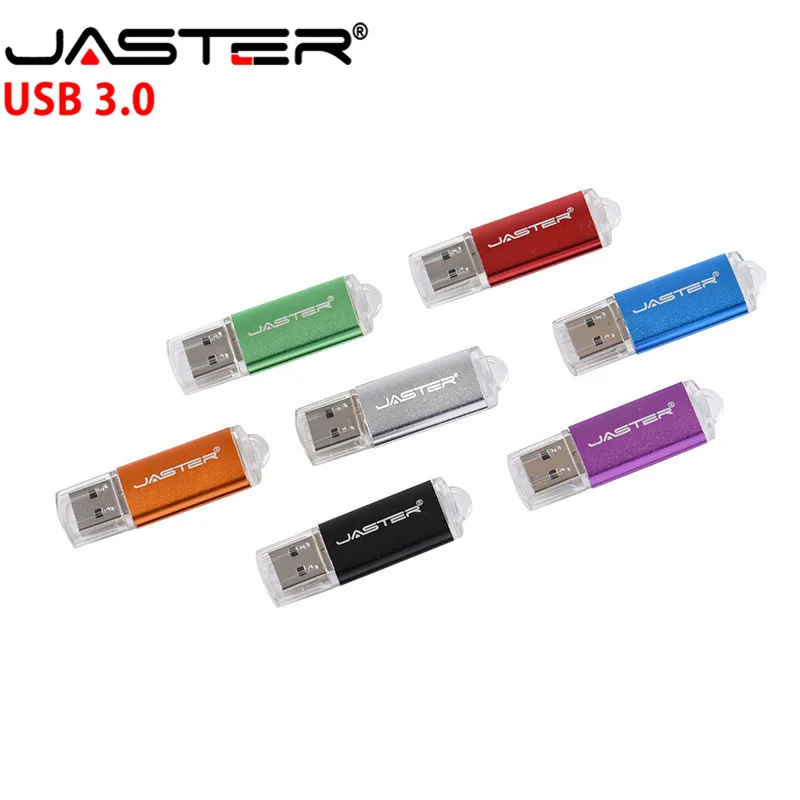 

JASTER USB 3.0 100% Real Capacity Metal USB Flash Drive Memory Stick Pen Drive 4GB to 64GB Flash Drive for PC Free shipping