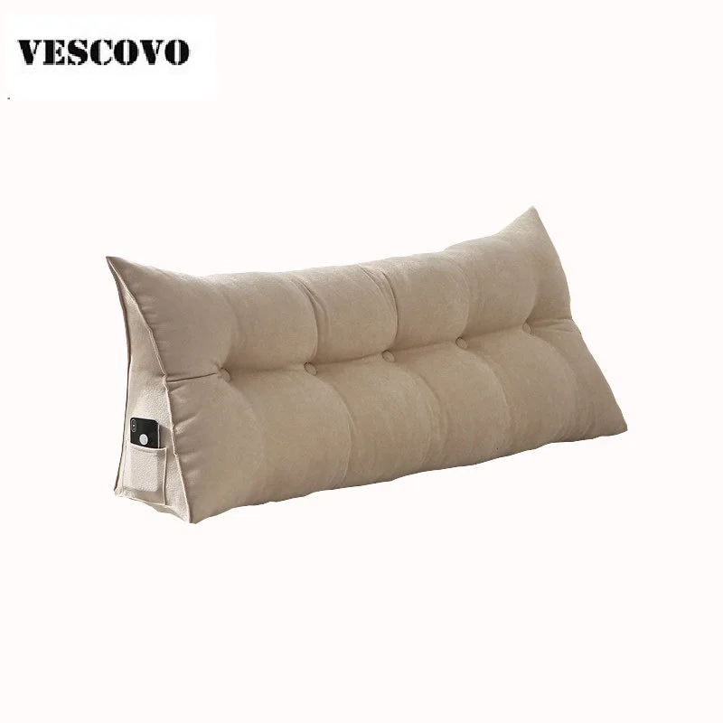 Cotton Long Double Pillow Seat Cushion For Bed Backrest Cotton Long Double Pillow Seat Cushion For Bed Backrest Large Waist