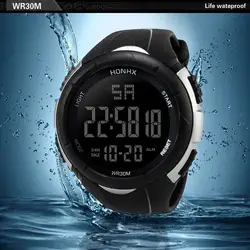 Роскошные спортивные часы для мужчин Аналоговые Цифровые Военные Силиконовые армейские спортивные светодиодный Horloges наручные часы для