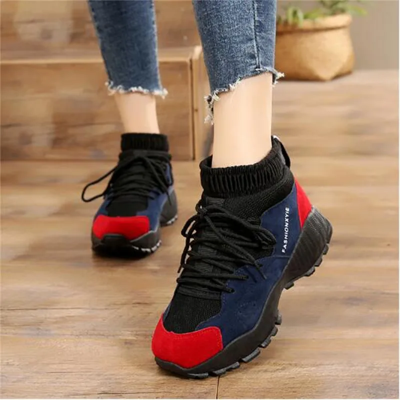 High-top Stretch Cloth Flat Shoes Lightweight Women's Shoes Spring And Autumn Students Breathable Leisure Travel Single Shoes High-top Stretch Cloth Flat Shoes Lightweight Women's Shoes Spring And Autumn Students Breathable Leisure Travel Single Shoes