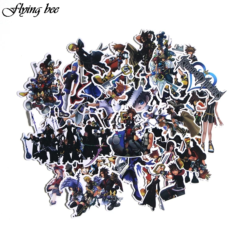 Flyingbee 50 шт. Kingdom Hearts водонепроницаемый стикер s детская игрушка наклейка для DIY багажа ноутбук настенный автомобиль украшение телефона X0038
