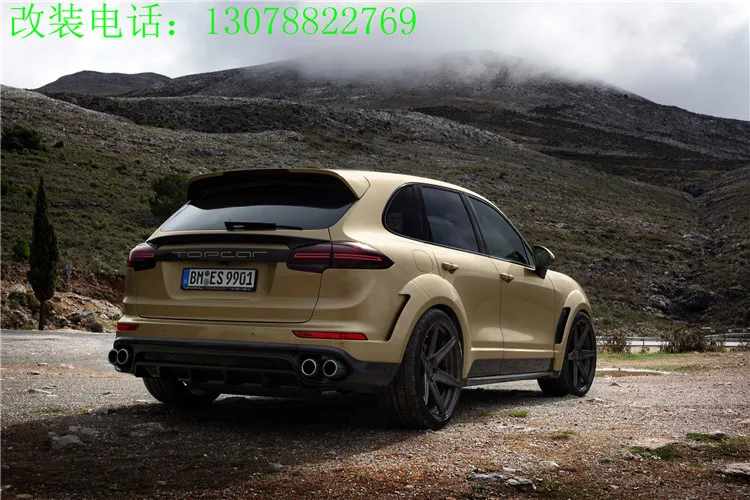 Подходит для Porsche Cayenne 958 15-17 Vantage углеродного волокна спойлер крыло хвост