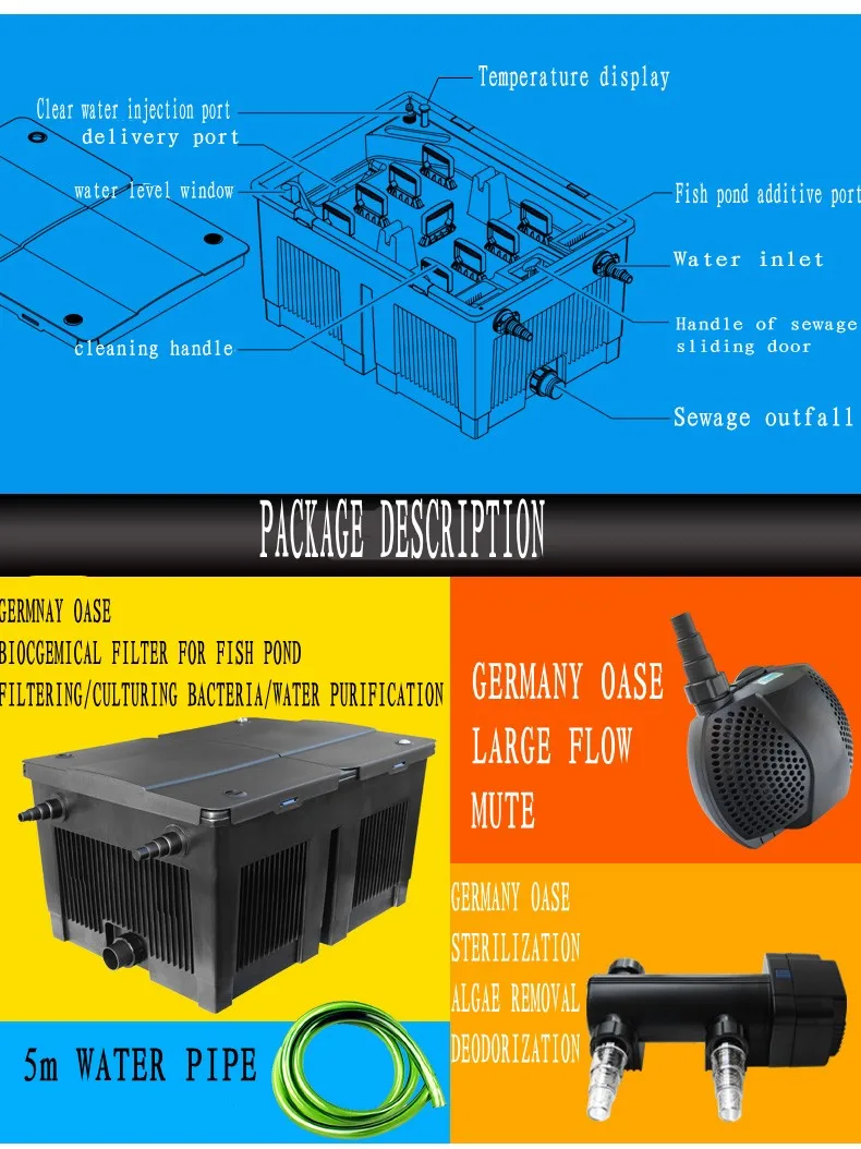 Германия OASE BioSmart 30000/36000 пруд фильтр система фильтрации для разведения рыб в пруду коробка для koi пруд Циркуляционный фильтр