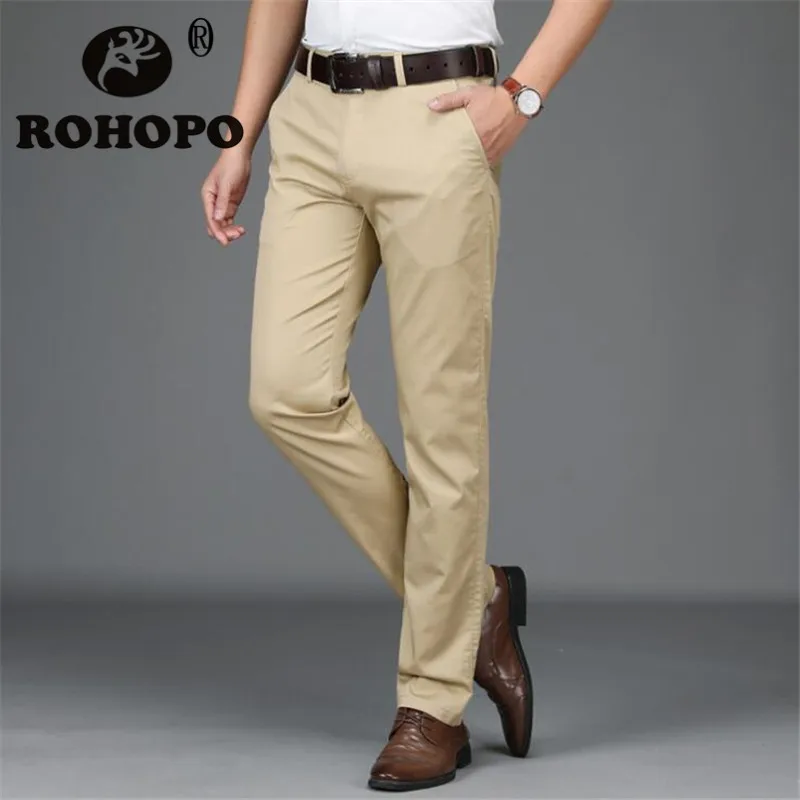 Casual Full Length Pant Spring Autumn Solid Business Man 2019 Mens Pans ...