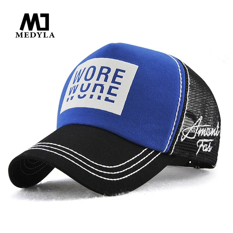 

MEDYLA embroidery letter Baseball Caps men Breathable Mesh caps Unisex sun hat for women Hip Hop cap