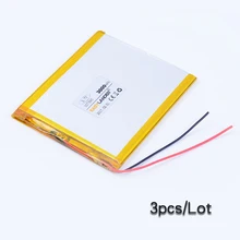 3pc/Lot 357595 3.7V 3000mAh Polymer Li-ion Battery For Consumer electronics PDA Tablet PCs Digital Products power bank 357696