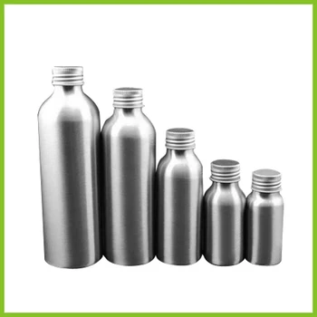 

Free shipping 100ml aluminium bottle with silver lid or 100g lotion bottle