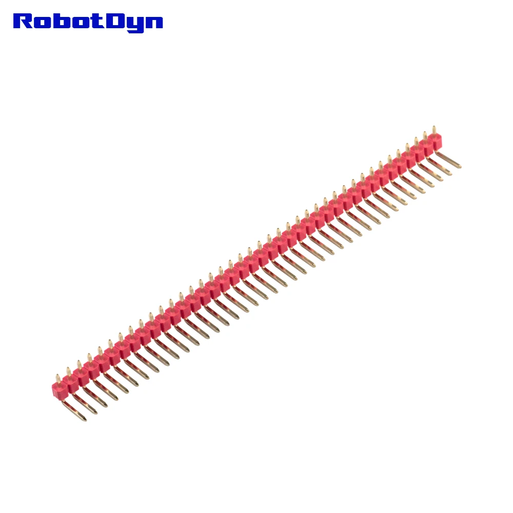 

PinHeader Male Angle 10lines * 40pin, YELLOW, 2.54mm Pitch, Single Row