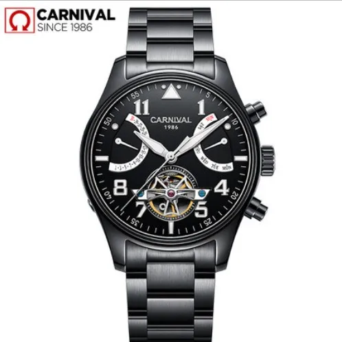 Швейцарский бренд carnival tourbillon автоматические механические часы Стальные